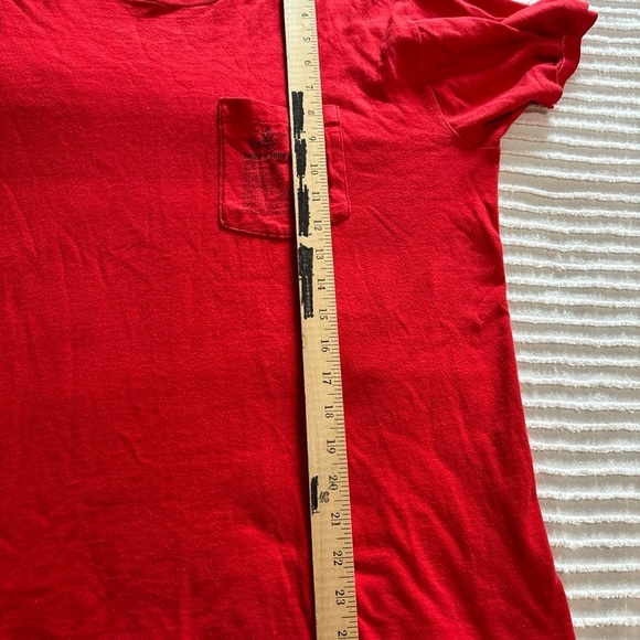 Vintage Sledmens Bert’s Surf  Shop Red T-Shirt Mens SzL(42-44) Single Stitch Y2K - Picture 10 of 10